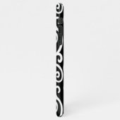 Coque iPhone 11Pro Max Motif de coeur noir et blanc (Côté gauche)