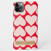 Coque iPhone 11Pro Max Motif de coeur romantique et rouge moderne (Dos)