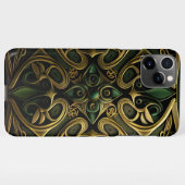 Coque iPhone 11Pro Max Motif de décoration en bronze vert (Dos Horizontal)