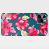 Coque iPhone 11Pro Max Motif de fleurs roses rétro  (Dos Horizontal)