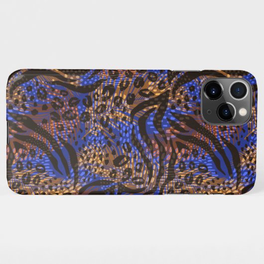 Coque iPhone 11Pro Max Motif d'impression Leopard et Zebra (Dos Horizontal)