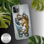 Coque iPhone 11Pro Max Mythique Dragons celtiques Imaginaire tatouage Art