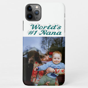 Coque iPhone 11Pro Max Nana photo texte vert Fête des mères