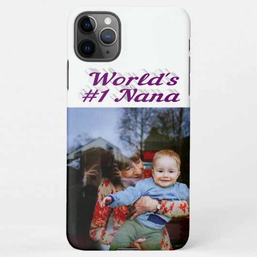 Coque iPhone 11Pro Max Nana photo violet texte Fête des mères (Dos)