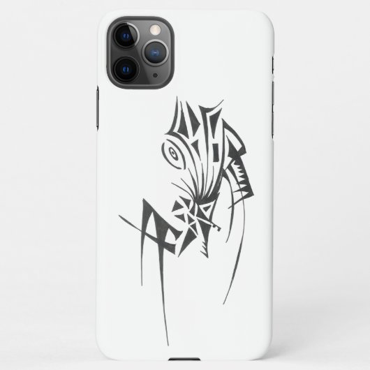 Coque iPhone 11Pro Max Noir Abstrait  tatouage tribal (Dos)