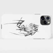 Coque iPhone 11Pro Max Noir Abstrait  tatouage tribal (Dos Horizontal)