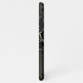 Coque iPhone 11Pro Max Noir d'art Abstrait (Côté gauche)