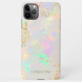Coque iPhone 11Pro Max nom personnalisé opal pierre design (Dos)