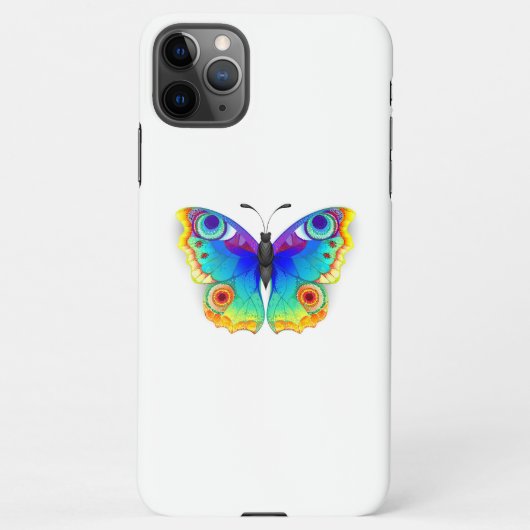 Coque iPhone 11Pro Max Oeil de paon arc-en-ciel (Dos)