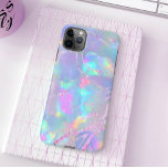 Coque iPhone 11Pro Max opal gemstone violet faux feuille<br><div class="desc">veuillez noter que l'effet iridescente n'est pas réel,  mais simplement simulé</div>