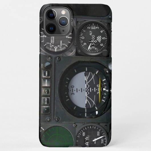 Coque iPhone 11Pro Max Panneau d'instrument d'avion (Dos)