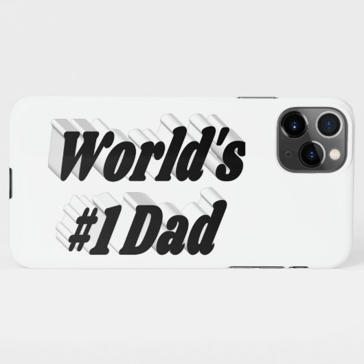 Coque iPhone 11Pro Max Papa, texte noir (Dos Horizontal)