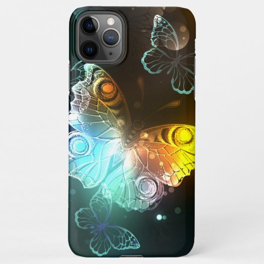 Coque iPhone 11Pro Max Papillon lumineux et papillons de nuit (Dos)