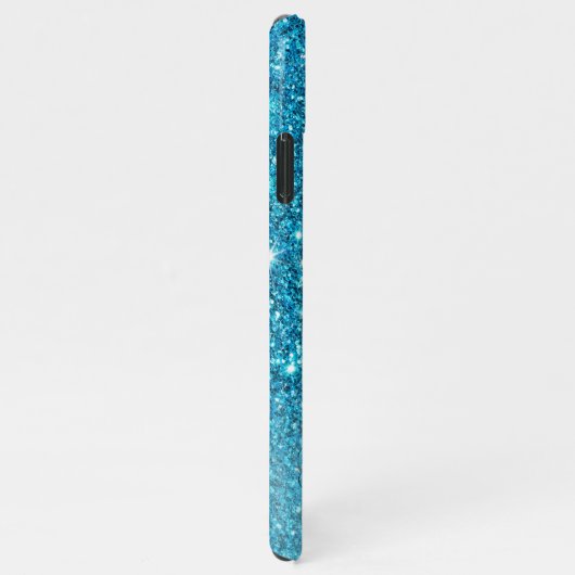 Coque iPhone 11Pro Max Parties scintillant bleu moderne éclaboussures Nom (Côté droit)