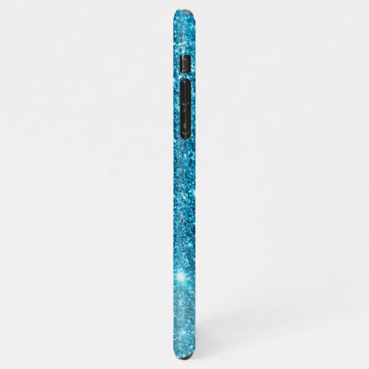 Coque iPhone 11Pro Max Parties scintillant bleu moderne éclaboussures Nom (Côté gauche)