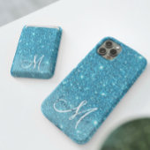 Coque iPhone 11Pro Max Parties scintillant bleu moderne éclaboussures Nom