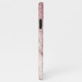 Coque iPhone 11Pro Max Parties scintillant en or Dusty Rose en marbre ros (Côté droit)
