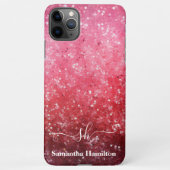 Coque iPhone 11Pro Max Parties scintillant Ombre rose moderne Monogramme  (Dos)