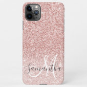 Coque iPhone 11Pro Max Parties scintillant rose moderne étincelles Nom pe (Dos)