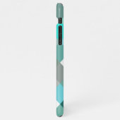 Coque iPhone 11Pro Max Pastel Aqua Turquoise Jade Green Pixel Block Art (Côté gauche)
