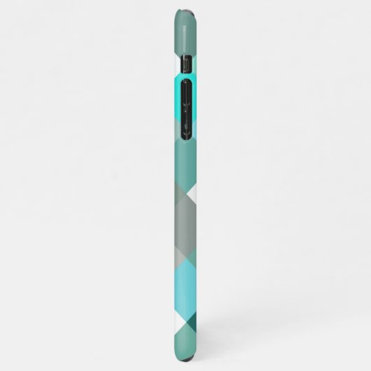 Coque iPhone 11Pro Max Pastel Aqua Turquoise Jade Green Pixel Block Art (Côté gauche)