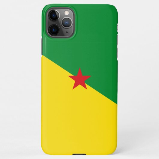 Coque iPhone 11Pro Max Pavillon de la Guyane Française (Dos)