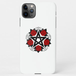 Coque iPhone 11Pro Max Pentagramme aux roses rouges