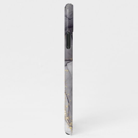 Coque iPhone 11Pro Max Personalised black and white marble name (Côté droit)