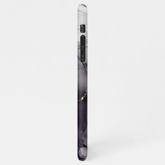 Coque iPhone 11Pro Max Personalised black and white marble name (Côté gauche)