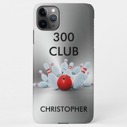 Coque iPhone 11Pro Max Personnalisé Bowling 300 Club (Dos)