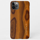 Coque iPhone 11Pro Max Personnalisé Chic élégant Retro Motif de bois (Dos)