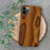 Coque iPhone 11Pro Max Personnalisé Chic élégant Retro Motif de bois
