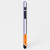Coque iPhone 11Pro Max Personnalisé violet brillant orange noir blanc mod (Côté gauche)