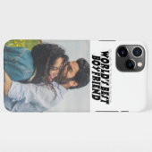 Coque iPhone 11Pro Max Petit ami photo noir texte 3d (Dos Horizontal)