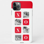 Coque iPhone 11Pro Max Photo Collage moderne Couple et XOXO rouge (Dos)