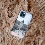 Coque iPhone 11Pro Max Photo Couple moderne Pink & Grey Nom personnalisé<br><div class="desc">Photo Couple moderne Pink & Grey Nom personnalisé</div>