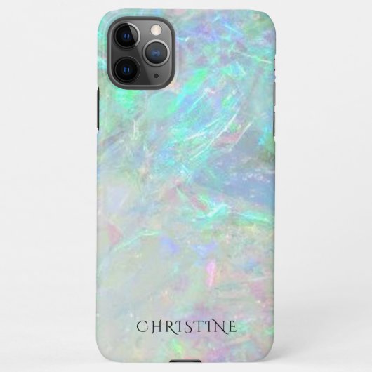 Coque iPhone 11Pro Max photo en pierre minérale opale (Dos)