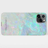 Coque iPhone 11Pro Max photo en pierre minérale opale (Dos Horizontal)