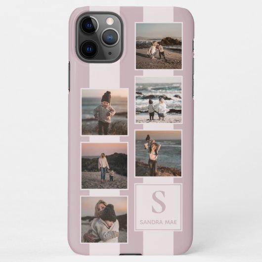 Coque iPhone 11Pro Max Photos Simple Personnalisées Sur Pastel Blush Mauv (Dos)