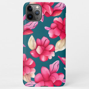 Coque iPhone 11Pro Max Pink Pastel Watercolor Floral 