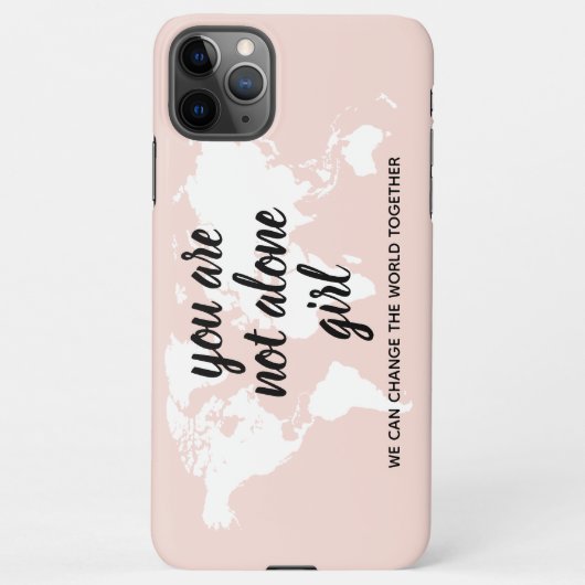 Coque iPhone 11Pro Max Positif Vous N'Êtes Pas Seul Citation Motivation F (Dos)