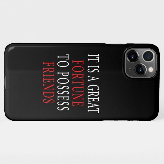 Coque iPhone 11Pro Max posséder un dossier téléphonique ami (Dos Horizontal)