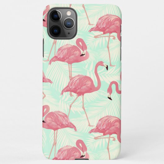Coque iPhone 11Pro Max Preppy Chic Elegant Pink Flamingo Motif (Dos)