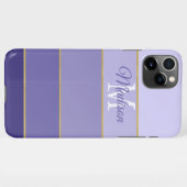 Coque iPhone 11Pro Max Purple Ombre Color Blocks Personalized (Dos Horizontal)