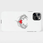 Coque iPhone 11Pro Max Red Angel Coeur avec ailes (Dos Horizontal)