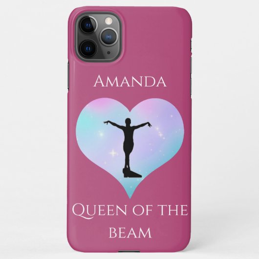 Coque iPhone 11Pro Max Reine Rose Des Poutres Gymnastique Personnalisée (Dos)