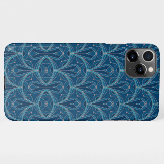 Coque iPhone 11Pro Max Repeating geometric Art Deco pattern (Dos Horizontal)