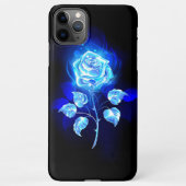 Coque iPhone 11Pro Max Rose bleu brûlant (Dos)