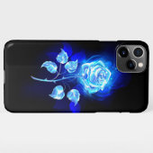 Coque iPhone 11Pro Max Rose bleu brûlant (Dos Horizontal)