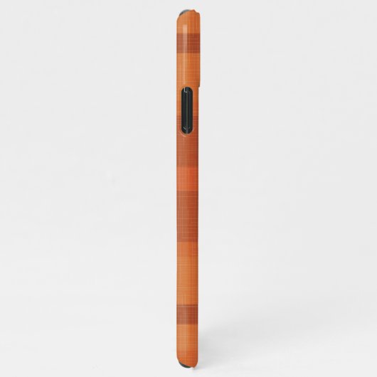 Coque iPhone 11Pro Max Rustique Orange Automne Plaid Tartan (Côté droit)